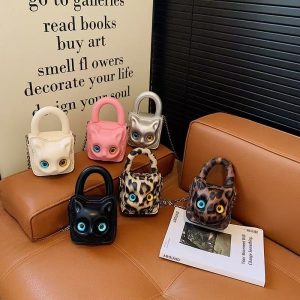 3D Cat Shape Mini Handbag Bag